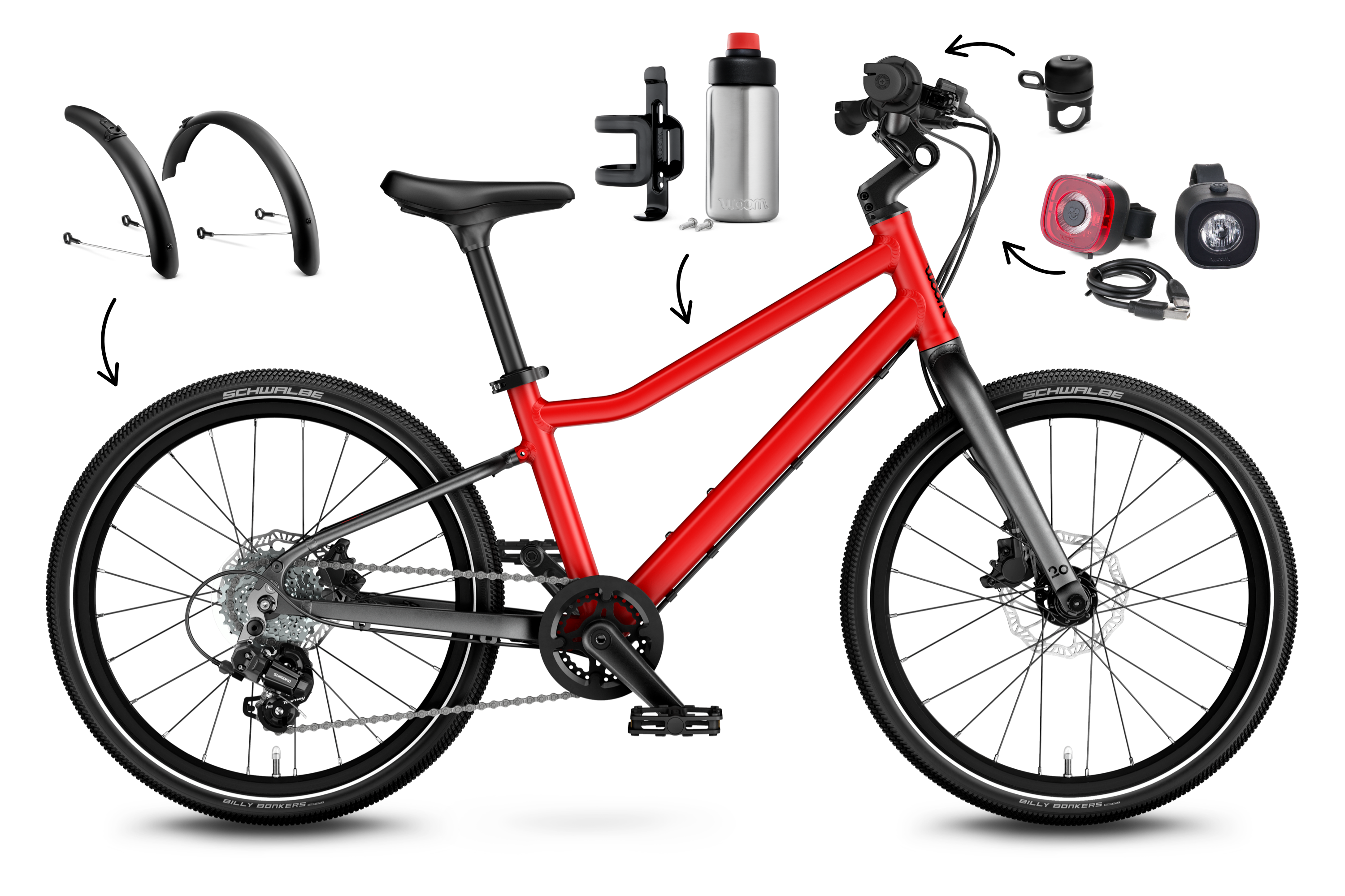 woom EXPLORE 4 - Fully Equipped - woom red