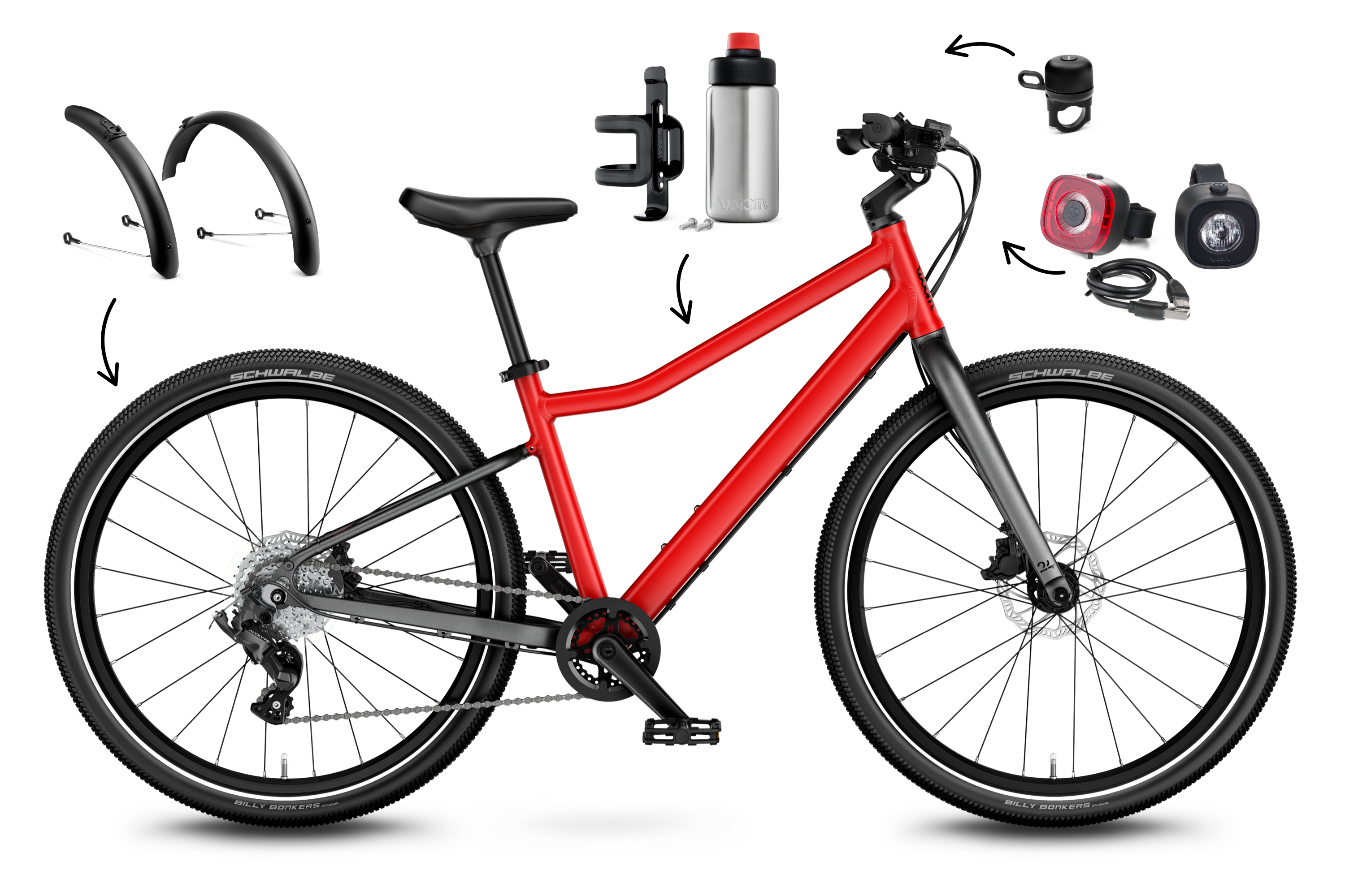 woom EXPLORE 5 - Fully equipped - woom red